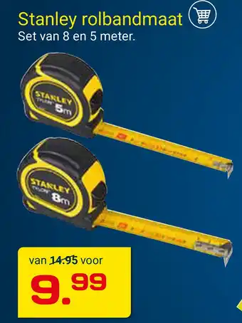 Kluswijs Stanley rolbandmaat aanbieding