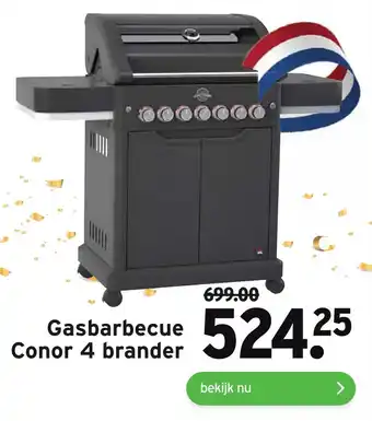 GAMMA Gasbarbecue Conor 4 brander aanbieding