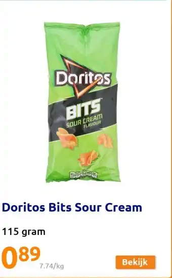 Action Doritos Bits Sour Cream 115 gram aanbieding