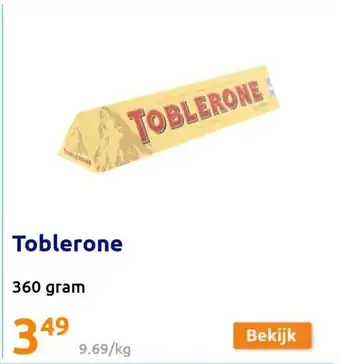 Action Toblerone 360 gram aanbieding