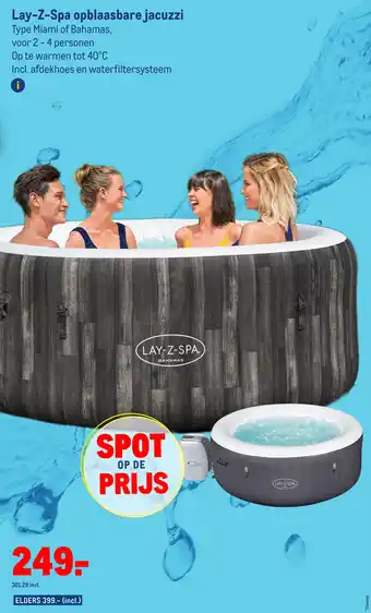 Makro Lay-Z-Spa opblaasbare jacuzzi Miami of Bahamas aanbieding