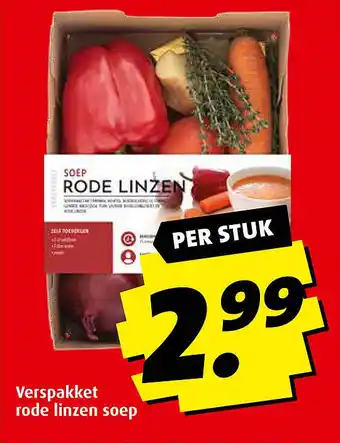 Boni Verspakket rode linzen soep aanbieding