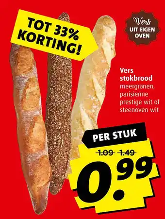 Boni Vers stokbrood aanbieding