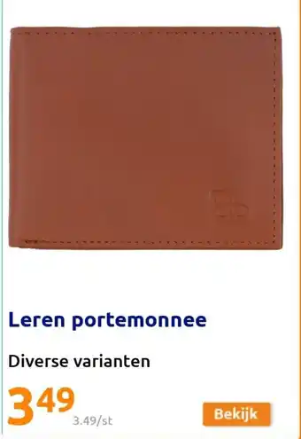 Action Leren portemonnee aanbieding