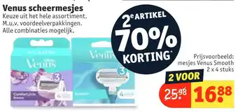 Kruidvat Venus scheermesjes aanbieding