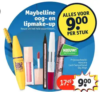 Kruidvat Maybelline oog- en lipmake-up aanbieding