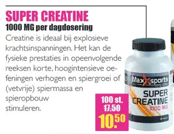 Gezond & Wel Super creatine 1000 Mg per dagdosering aanbieding