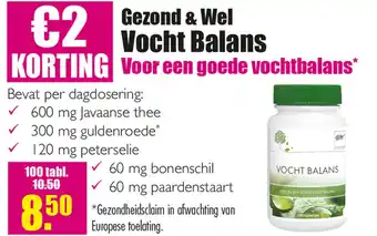 Gezond & Wel Gezond & Wel vocht balans aanbieding