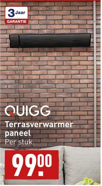 ALDI QUIGG Terrasverwarmer paneel aanbieding