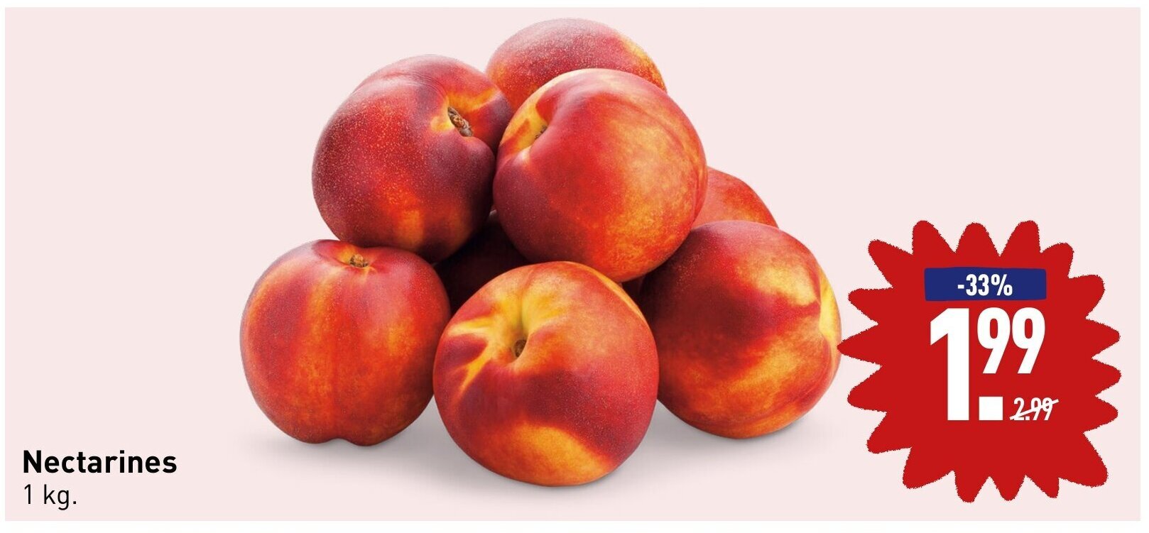 Nectarines 1kg aanbieding bij ALDI