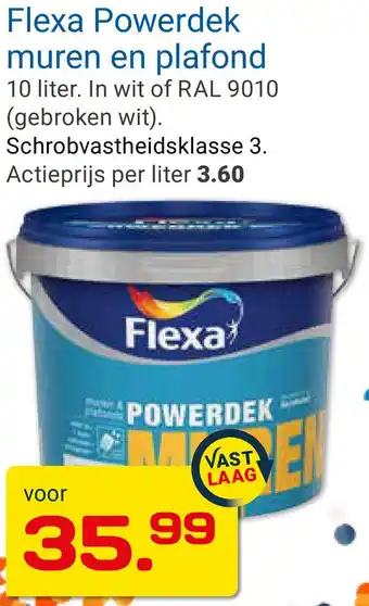 Kluswijs Flexa powerdek muren en plafond aanbieding