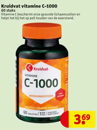 Kruidvat Kruidvat vitamine C-1000 aanbieding