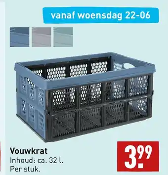 ALDI Vouwkrat 32l aanbieding