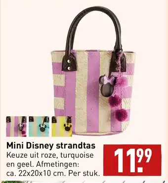 ALDI Mini Disney strandtas 22x20x10 cm aanbieding