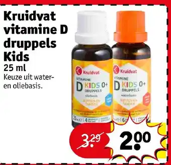 Kruidvat Vitamine D druppels Kids 25 ml aanbieding