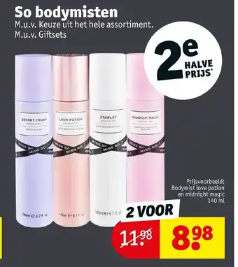 Kruidvat So bodymisten aanbieding