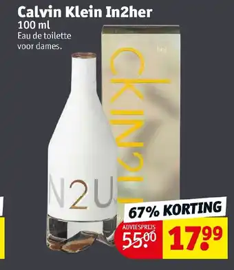 Kruidvat Calvin Klein In2her 100ml aanbieding