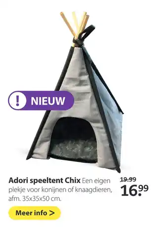 Pets Place Adori speeltent Chix aanbieding