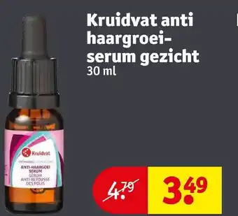 Kruidvat Anti haargroei-serum gezicht 30 ml aanbieding