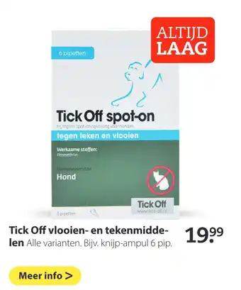 Pets Place Tick off vlooien- en tekenmiddelen aanbieding