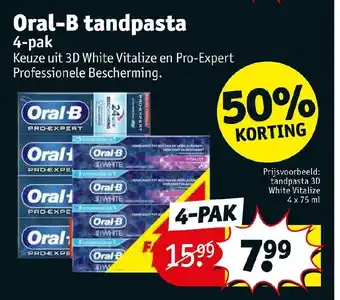 Kruidvat Oral-B tandpasta 4-pak aanbieding