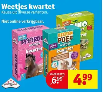 Kruidvat Weetjes kwartet aanbieding