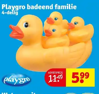 Kruidvat Playgro badeend familie 4-delig aanbieding