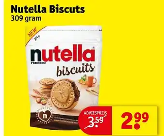 Kruidvat Nutella Biscuts 309 gram aanbieding