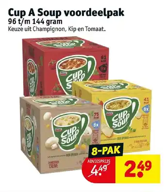 Kruidvat Cup A Soup voordeelpak 96 t/m 144 gram aanbieding