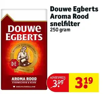 Kruidvat Douwe Egberts Aroma Rood snelfilter 250 gram aanbieding