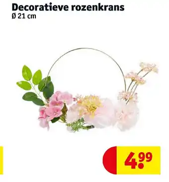 Kruidvat Decoratieve rozenkrans 21 cm aanbieding