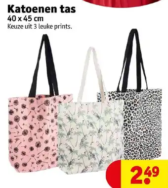 Kruidvat Katoenen tas 40x45 cm aanbieding