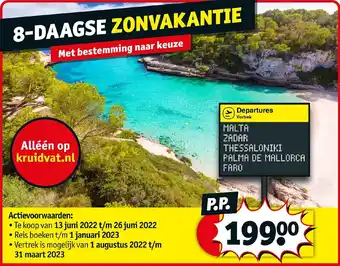 Kruidvat 8-Daagse zonvakantie aanbieding