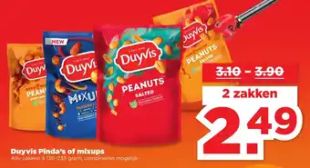 PLUS Duyvis pinda's of mixups 2*130-235 gr aanbieding