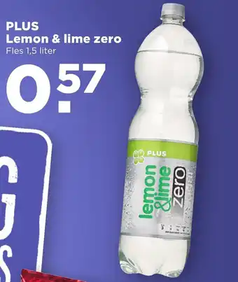 PLUS PLUS Lemon & lime zero 1.5 L aanbieding