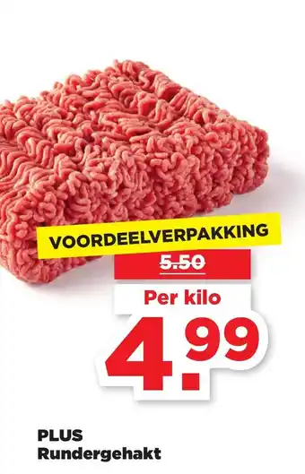 PLUS PLUS Rundergehakt 1 kg aanbieding