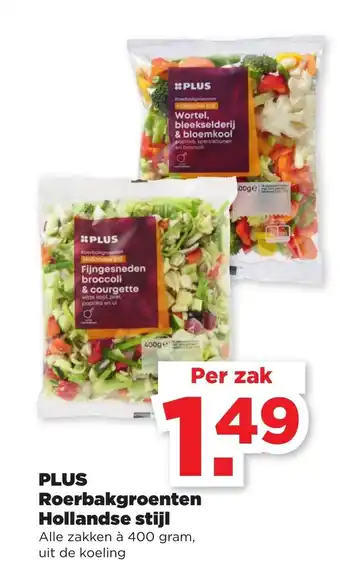 PLUS PLUS Roerbakgroenten Hollandse stijl 400 gr aanbieding