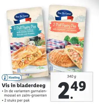 Lidl Vis in bladerdeeg aanbieding