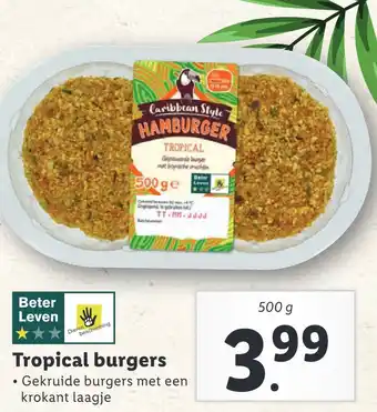 Lidl Tropical burgers aanbieding