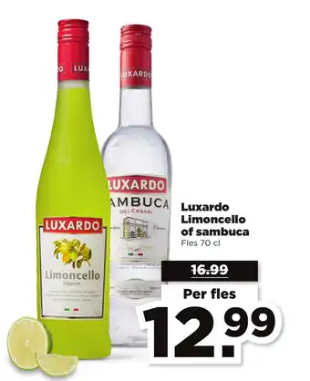 PLUS Luxardo Limoncello of sambuca 700 ml aanbieding