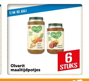 Coop Olvarit maaltijdpotjes 6 stuks aanbieding