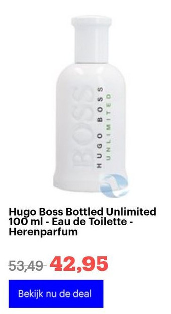 Bol.com Hugo Boss Bottled Unlimited 100 ml - Eau de Toilette - Herenparfum aanbieding