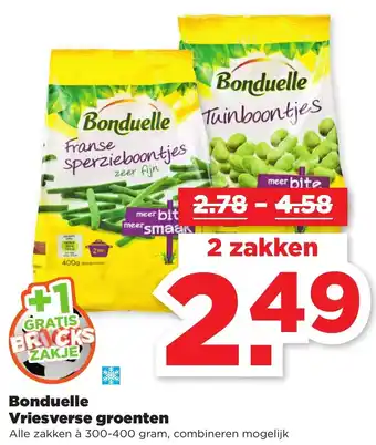 PLUS Bonduelle Vriesgroente 2*300-400g aanbieding