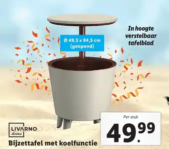 Lidl Livarno home Bijzettafel met koelfunctie 49,5x84,5 cm aanbieding