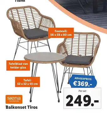 Lidl Siena Garden Balkonset Tiros aanbieding