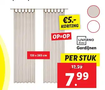 Lidl Livarno home Gordijnen 135x265 cm aanbieding