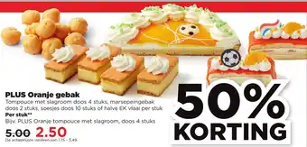 PLUS PLUS Oranje gebak aanbieding