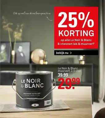 Karwei Le Noir & Blanc Muurverf 25% Korting aanbieding