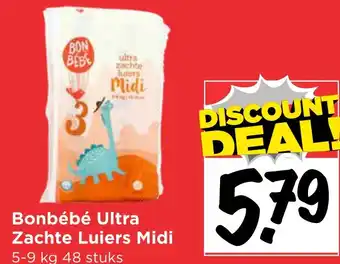 Vomar Voordeelmarkt Bonbébé Ultra Zachte Luiers Midi aanbieding