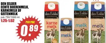MCD Supermarkt Den Eelder eche boerenmelk, karnemelk of geitenmelk 1000ml aanbieding